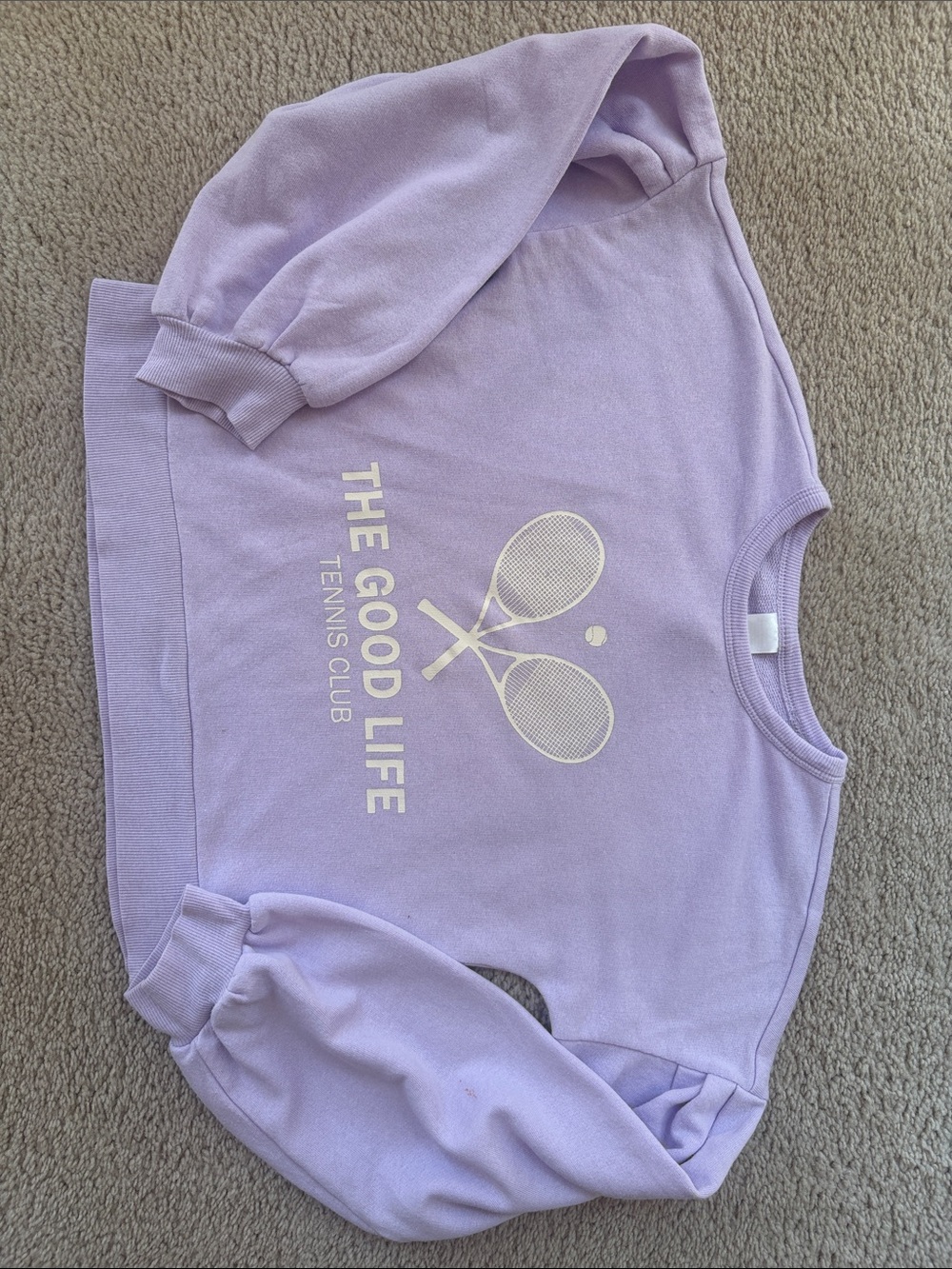 Nordstrom Lavender 'The Good Life' Tennis Club Sweatshirt